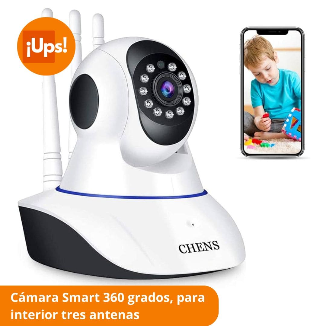 Cámara de seguridad tres antenas para interior