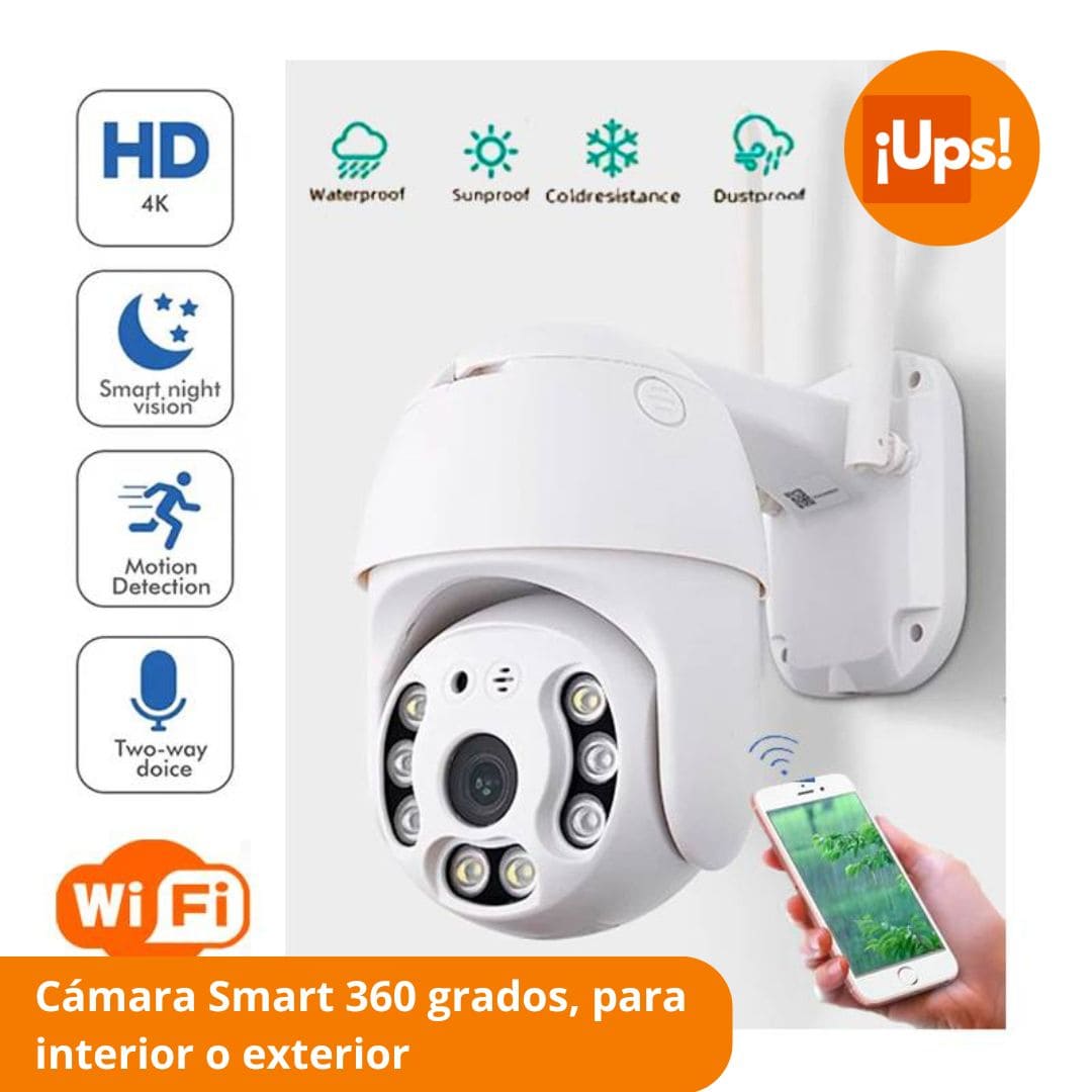 Camara de seguridad para exterior e interior