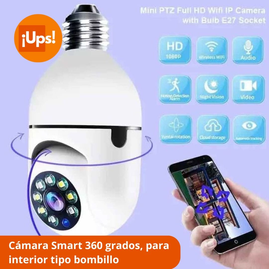 Cámara de seguridad tipo bombillo